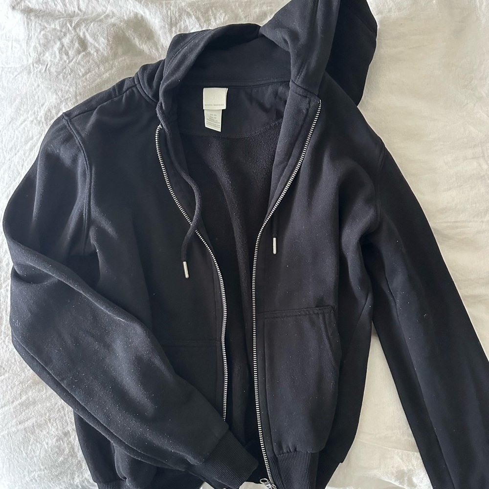 Black Zip-Up Hoodie